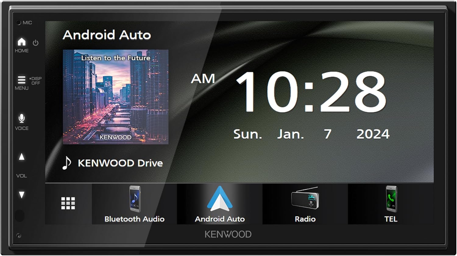 KENWOOD DMX40S Digital Car Stereo (50W x 6-Ch), Apple CarPlay & Android Auto Compatible, Bluetooth-Enabled Head Unit with 6.8