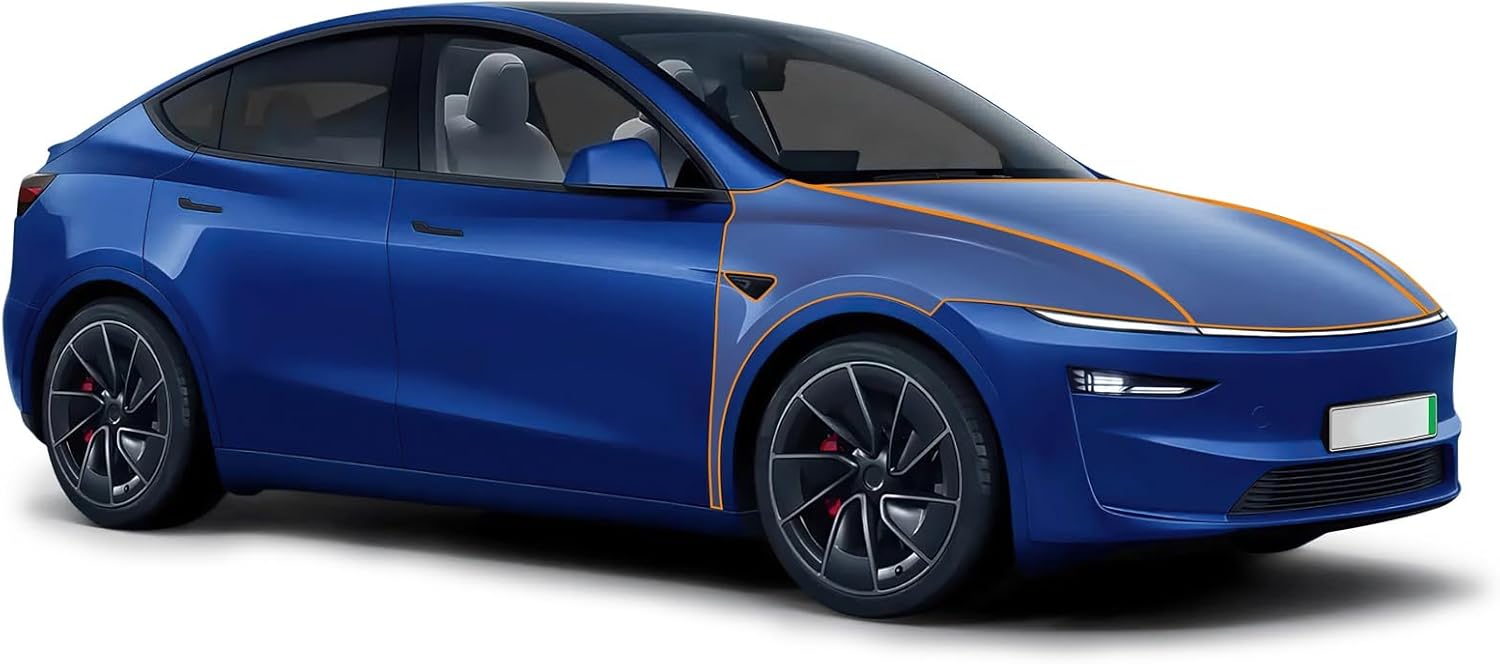 Precut Paint Protective Film for 2025 Tesla Model Y Juniper Hood & Fender 8.5 Mil TPU PPF Clear Car HD Scratch Exterior Accessories