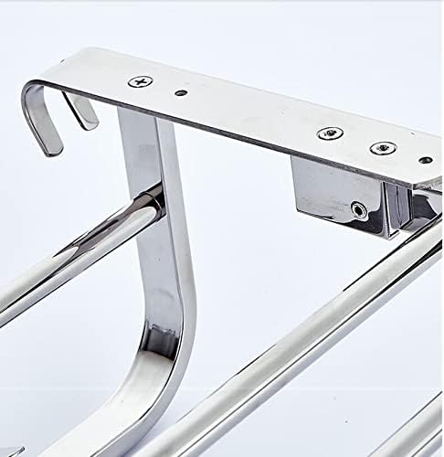 Shower Shelves Towel Rack Towel Shelf, Double Tier Towel Rail with Hooks Bathing Accessories (Color : 40 cm)