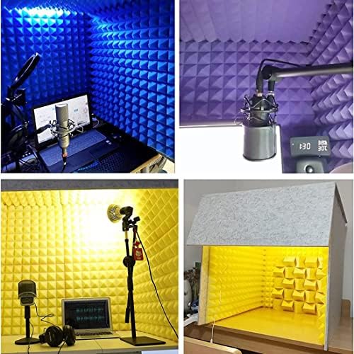 Portable Sound Proof Foam Panels Soundproof Booth 80 * 80 * 80CM Desktop Soundproof Cover Vocal Recording Booth Sound Booth Microphone Soundproofing Acoustic Foam Panel for STU