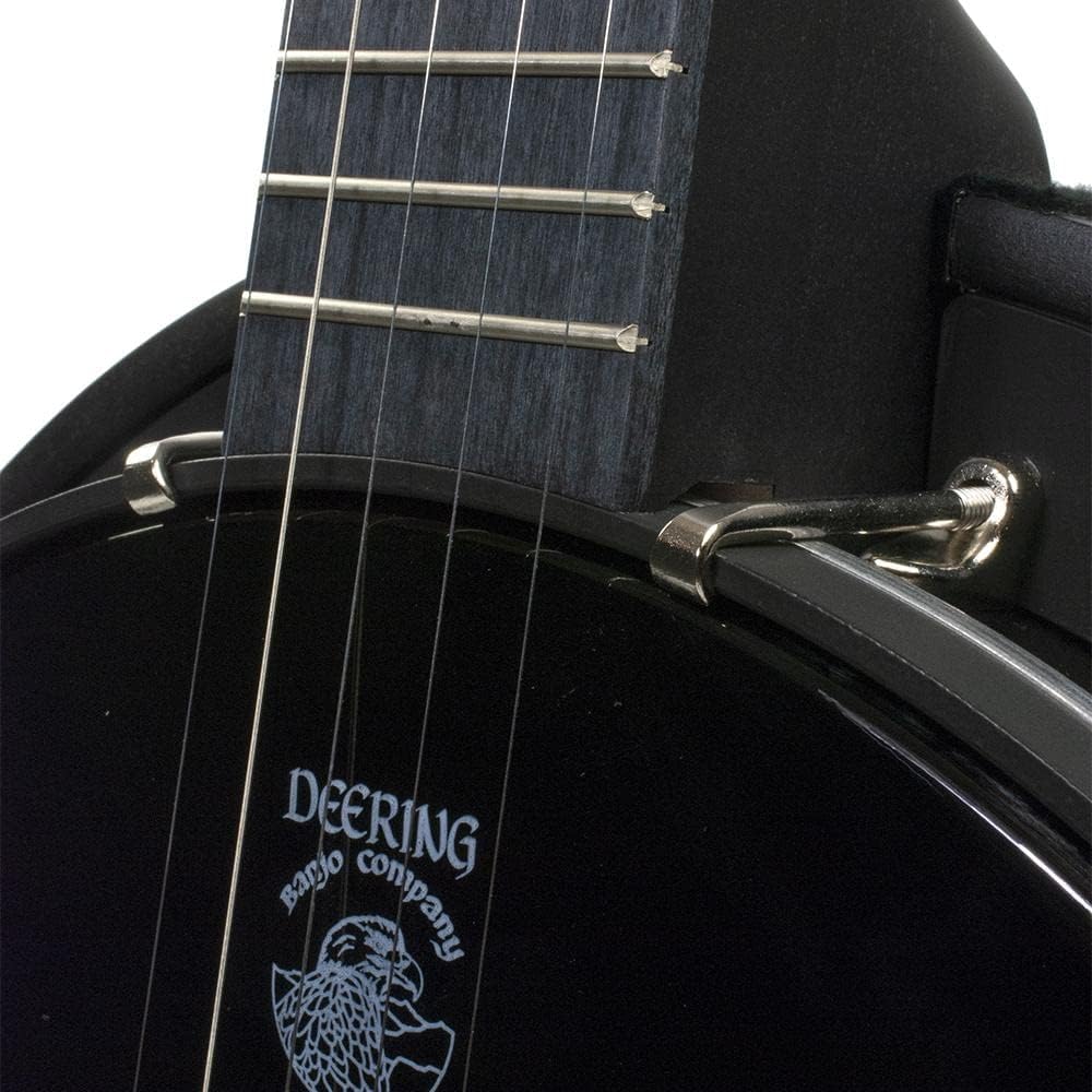 Deering Goodtime BLACKGRASS 5-String Bluegrass Banjo with Hard Case - All-Black Resonator, Neck and Hardware - Midnight