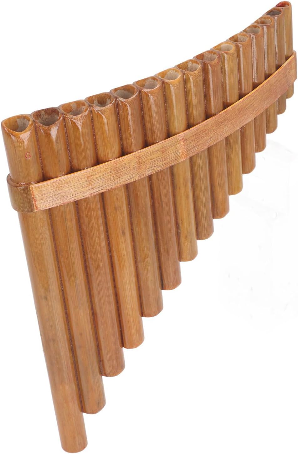 Alomejor Pan Flute, 15 Bamboo Pipes for Rich Sound, Bamboo Musical Instrument, Right-Hand Design with Accessories, for performers, beginners, stage pe