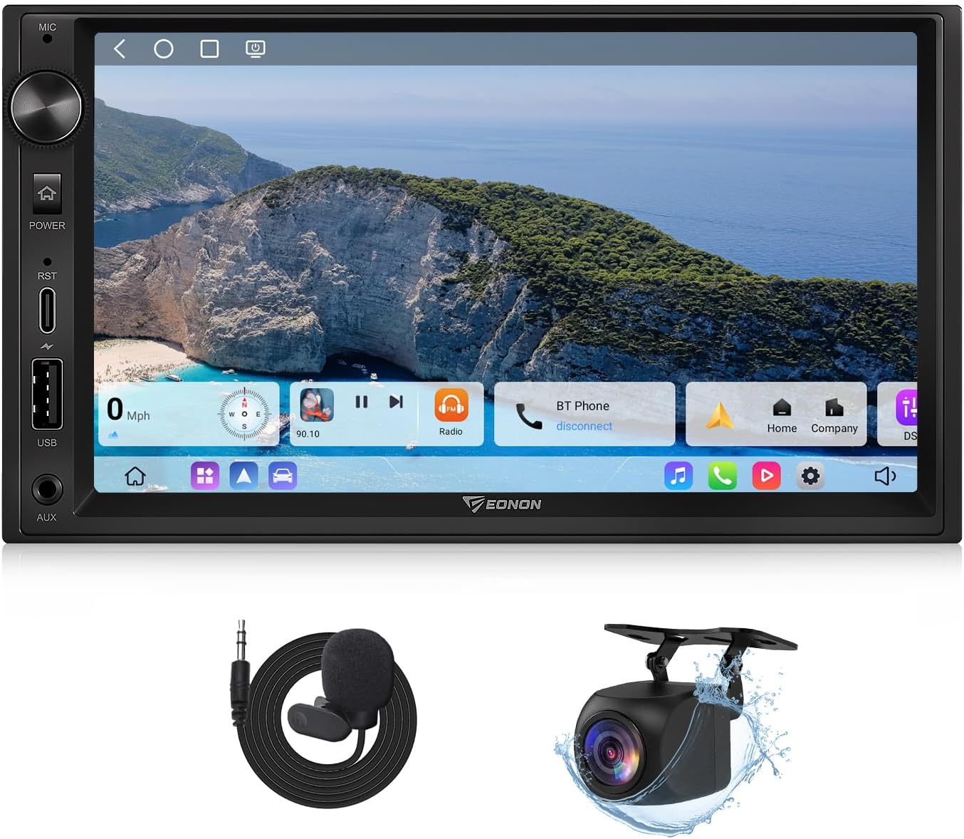 Eonon 6GB+64GB Double Din Car Stereo, 7 Inch Wireless CarPlay Android Auto Car Audio Receiver, Android 13 Touchscreen Navigation, Bluetooth, Backup Camera, 4G LTE, DSP -UX6S