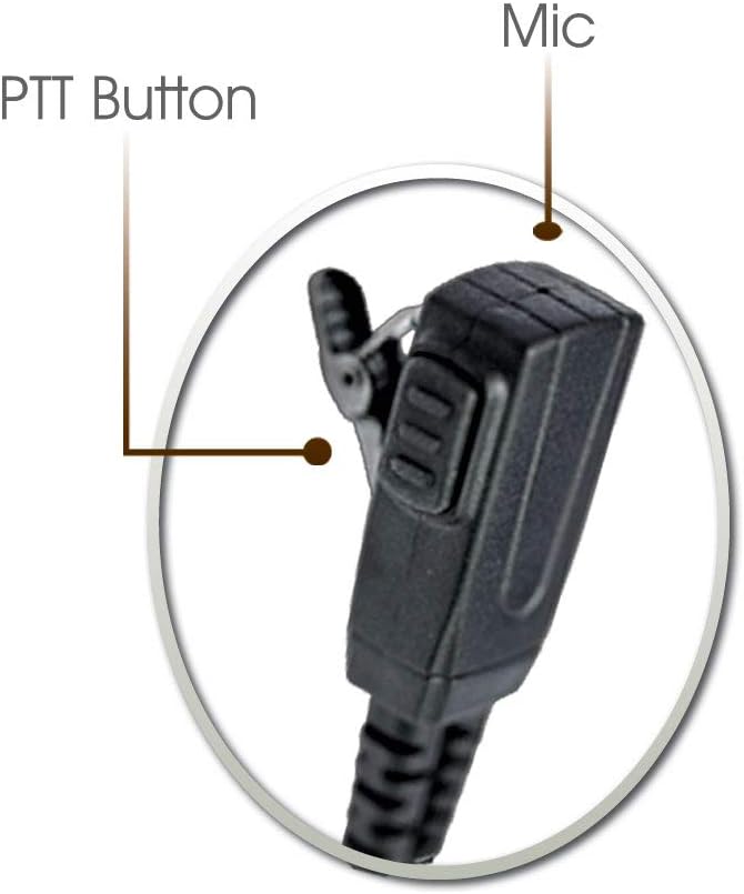 Klein Electronics Signal M7 Split-Wire Surveillance Earpiece Kit with Clear Quick-Disconnect Audio Tube for Motorola Radio Models (Works with M7 Connector pin)