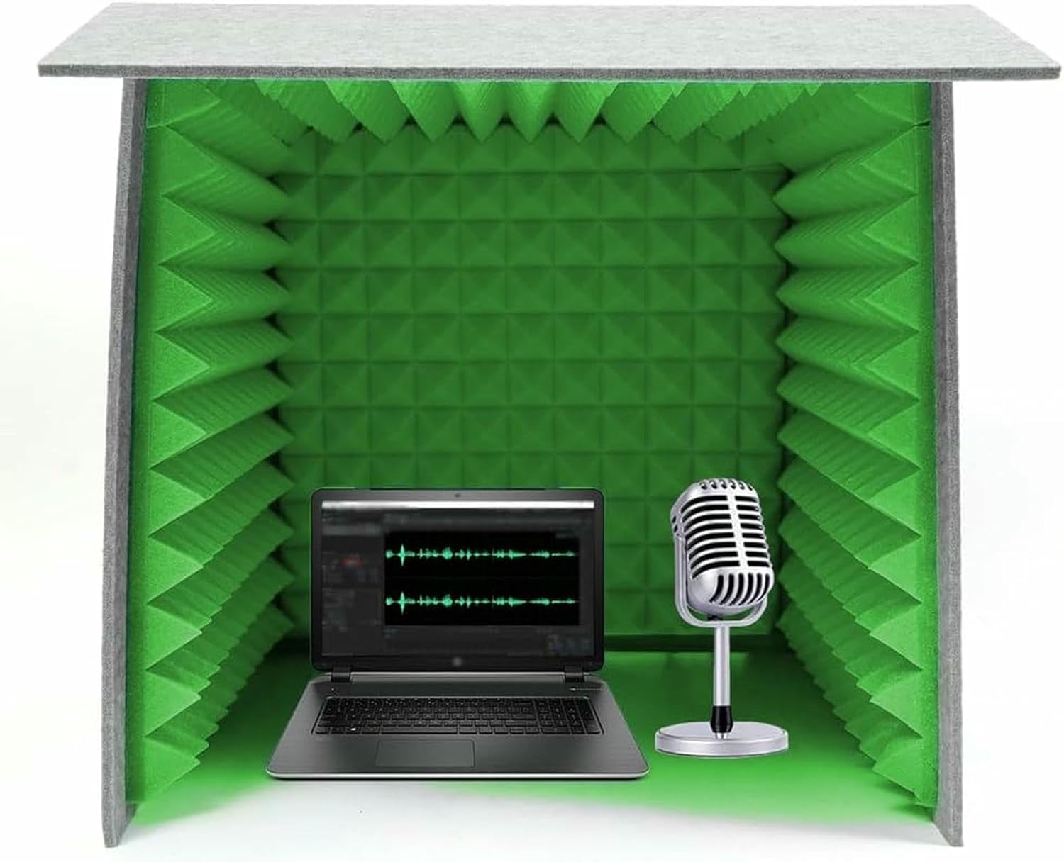 Modern Recording Booth to Filter Vocal, Portable Isolation Box, Vocal Absorbing Shield for Streaming Singing Podcasts, Sound Insulation Sponge Board