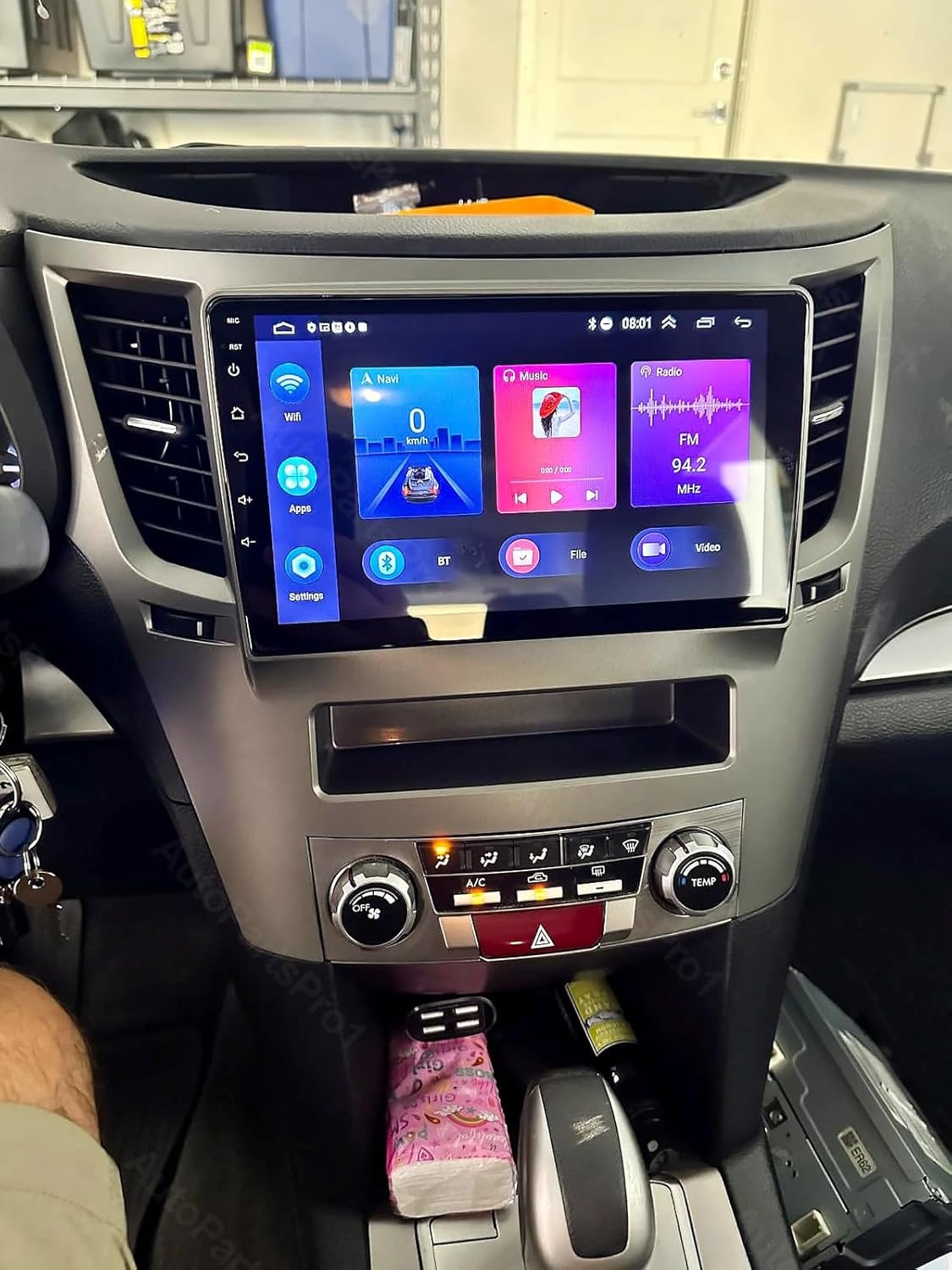 Double Din Radio for Subaru Legacy 2010 8 Core 4+64GB Android Car Stereo, 9 Inch IPS Touchscreen Car Radio with Bluetooth Wireless Carplay Android Auto GPS Navigation WiFi DSP Backup Camrea FM SWC