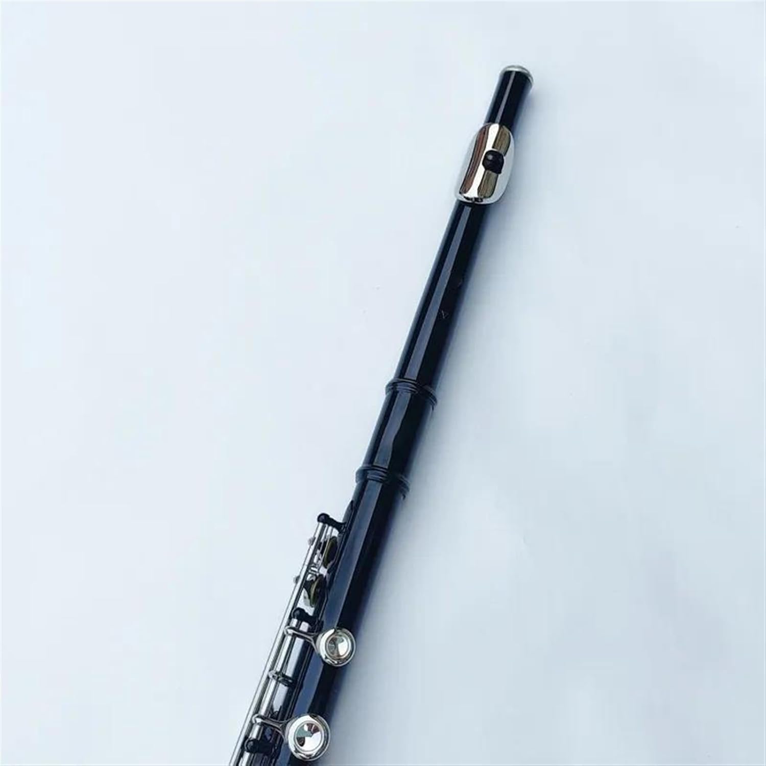 Flute Set Black 16 Closed Hole Flute Woodwind Instrument Plus E Key C Tone Nickel-Plated Keys