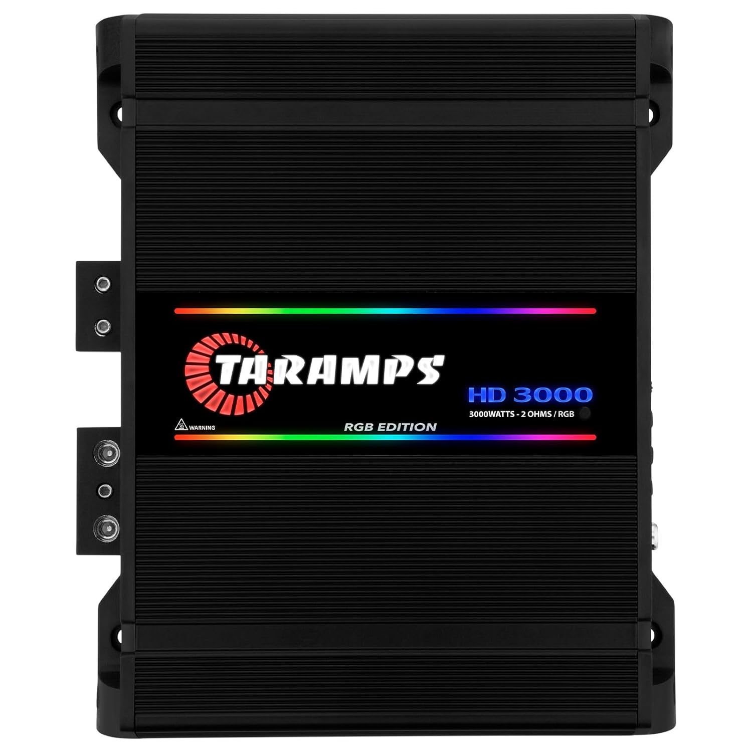 Taramps HD 3000 4 Ohms Black RGB 1 Channel Amplifier 3000 Watts RMS Digital, 108 RGB Effects, Crossover, Low/High Pass, Bass Boost, Car Audio System, Monoblock Full Range, LED Monitor Indicator, HD 3k