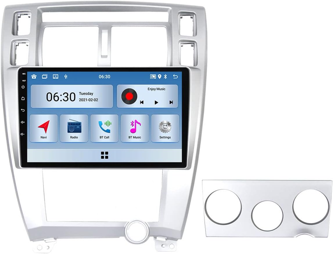 Double Din Android Car Stereo with GPS Navigation for Hyundai Tucson 2004~2009 9 Inch Touch Screen Car Audio Receiver Bluetooth WiFi Mirror Link Carplay DSP FM Radio