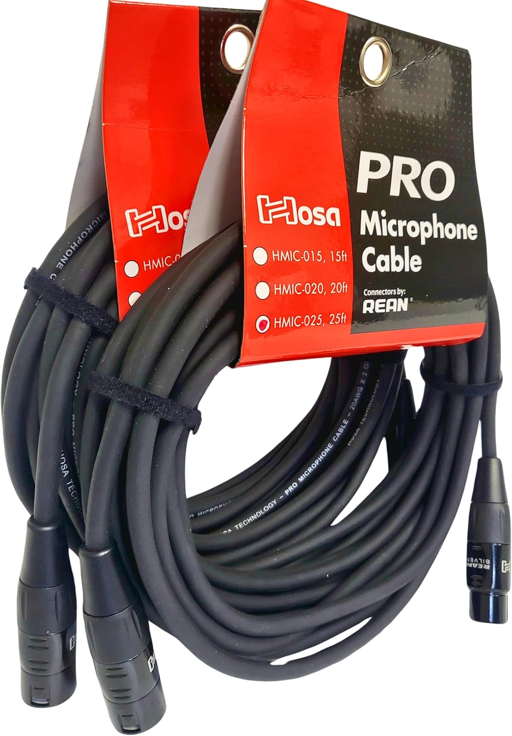 Hosa Technology 2X Professional 25 Ft. Rean XLR3F to XLR3M, 20 AWG x 2 OFC, 90% OFC Braid, Microphone Cable