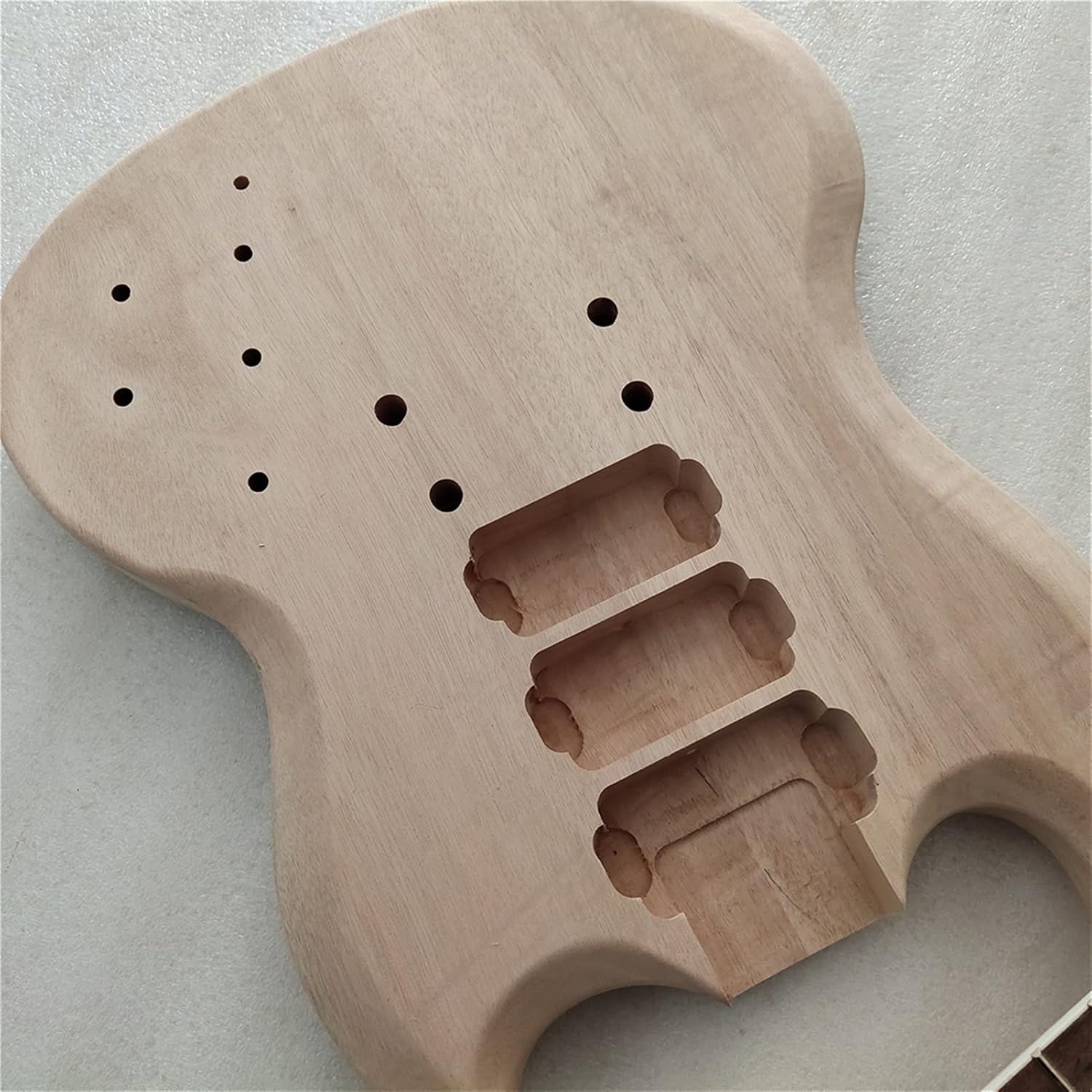 Unfinished Guitar Kit DIY 1 Set Unfinished Guitar Neck and Body SG Style Electric Guitar Kit Handmade ​Guitar Body