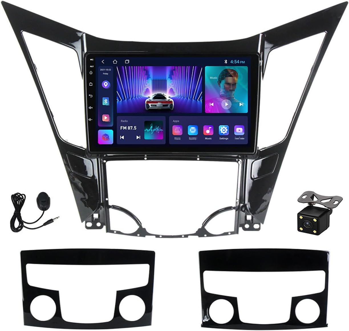 ZimNo Android 12 Car Stereo, Bluetooth Car Radio 9 Inch Touch Screen for Hyundai Sonata 2009~2014 Car GPS Navigation Multimedia Player Support 4G/WiFi/SWC/FM/RDS/Carplay