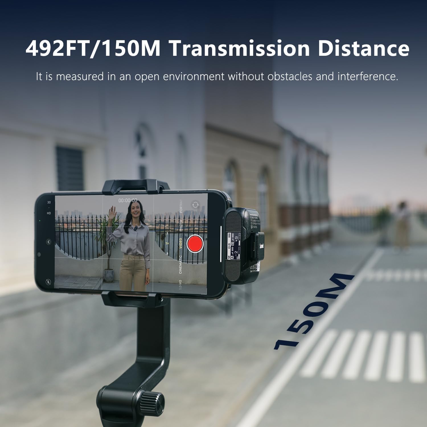 Saramonic BLINK500B2+ Wireless Lavalier Microphone for iPhone Android Type-C Smartphone Camera, 492ft Range, 20h Battery Life, Clip on Wireless Lapel Mic for Live Streaming Video Conference Recording