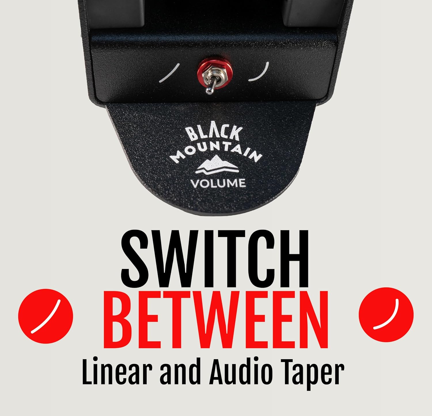 Black Mountain Mini Volume Pedal for Electric Guitar, Acoustic Guitar, Bass, Keyboard, and More - Small, Portable Foot Controlled With Roller Wheel