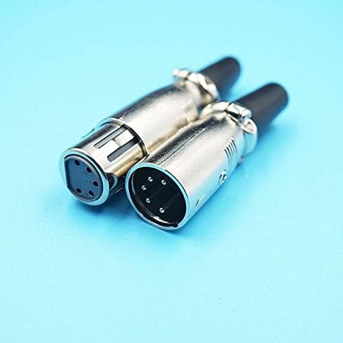 Davitu Electrical Equipments Supplies - 50pcs/lot 3P 4P 5P XLR Male Plug Connectors 5Pin XLR Plug Jack Japanese Type XLR Microphone Plugs - (Color: 5pair 5pin)