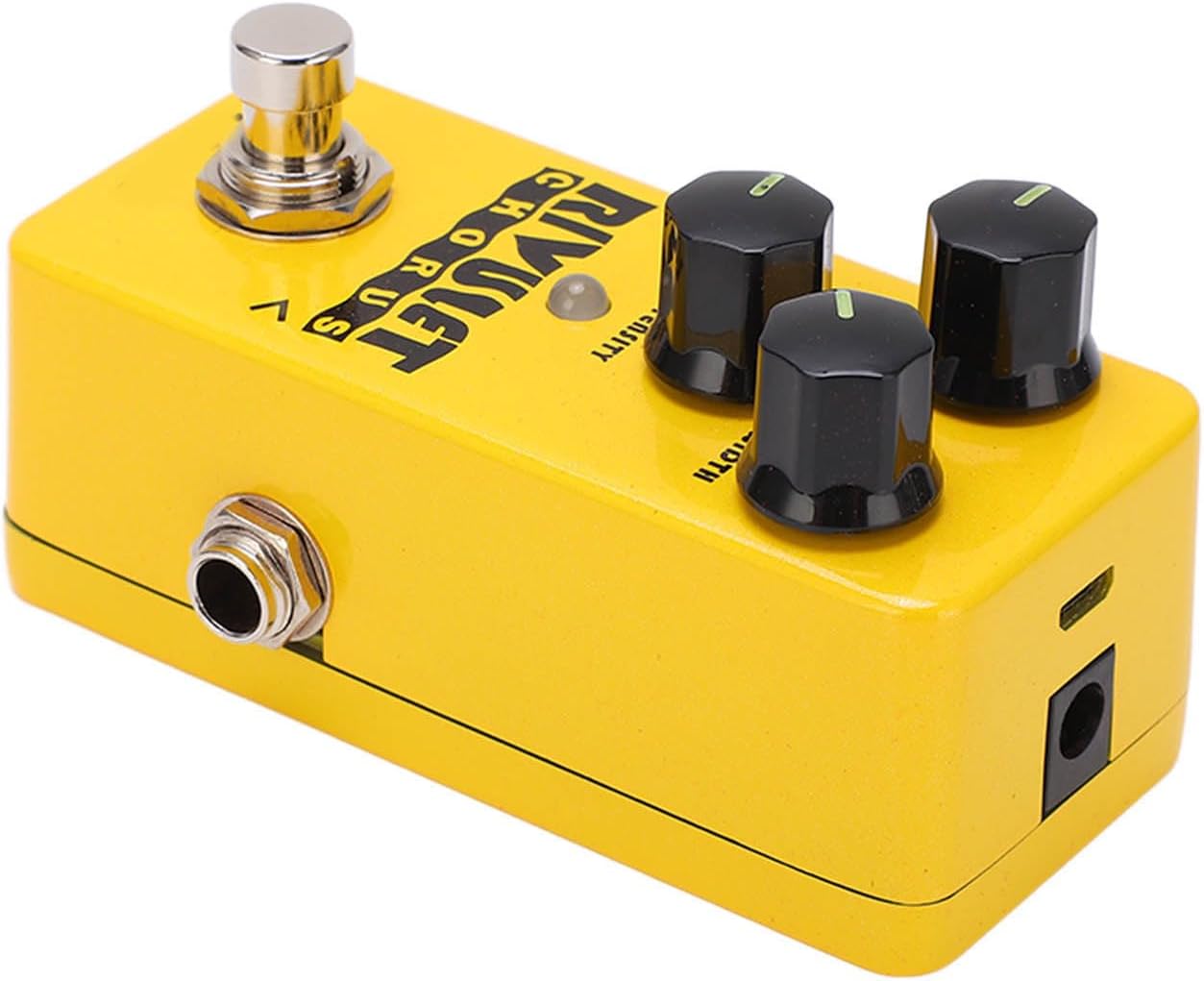 Chorus Effect Pedal, Mini Analog Ensemble Pedal, Yellow, 96KHz 24 - Bit DAC – Zero System Delay, Ultra Low Noise for Guitar & Bass Players