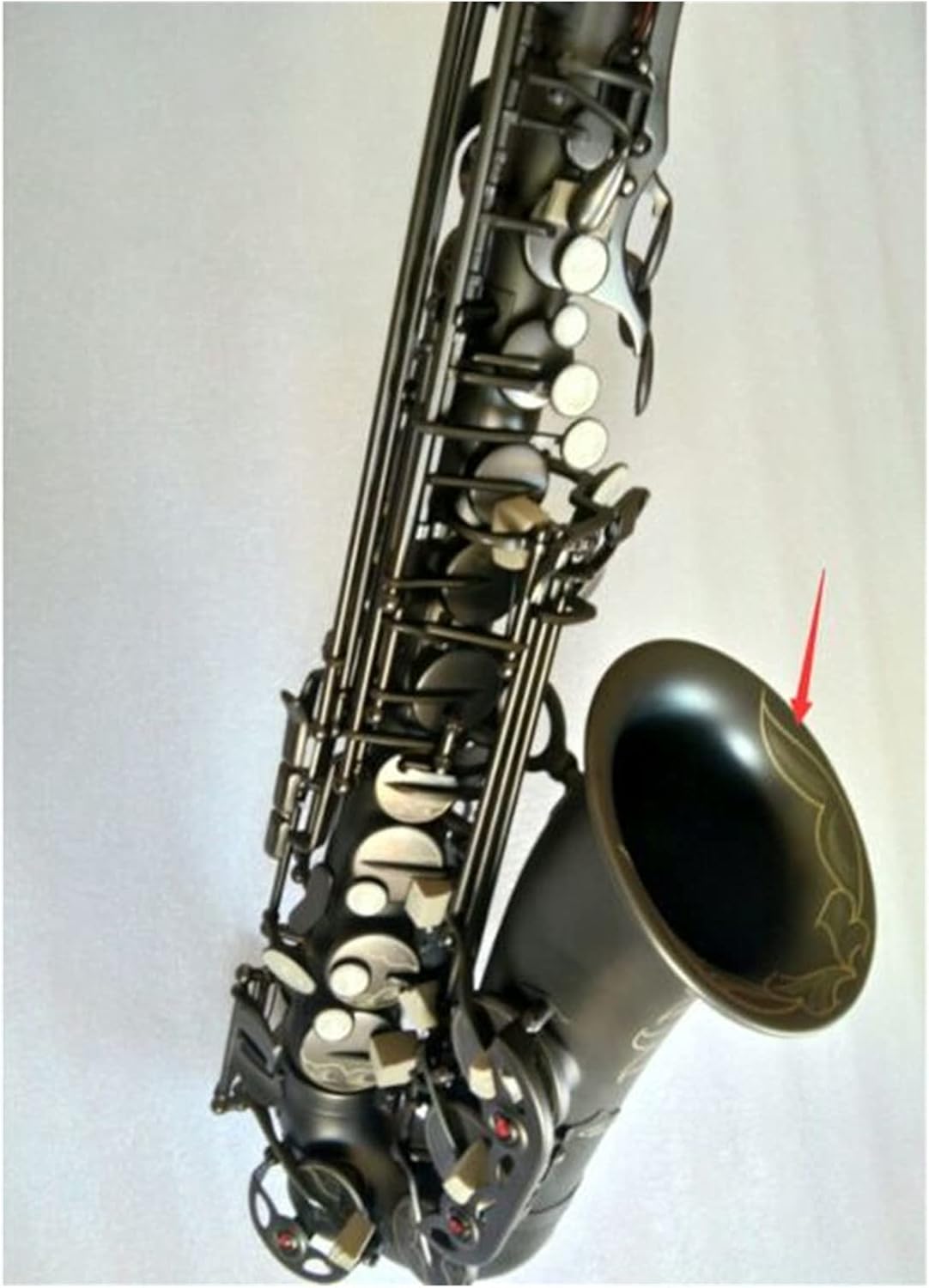 Alto Saxophone All Black Matte with Cleaning Cloth White Gloves Sax Mouthpiece Box Etc Student Saxophone