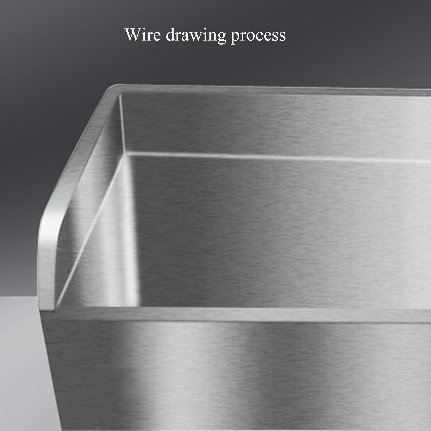 304 Stainless Steel Sink Long Mop Sinks Raised Spillage Backsplash Adjustable Feet Household Padded Pool Double Reinforced Rounded Corners(41x55x45cm/16.1x21.7x17.7)