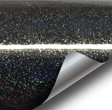 VViViD Gloss Rainbow Black Metallic Sparkle Vinyl Adhesive Wrap (25ft x 5ft)