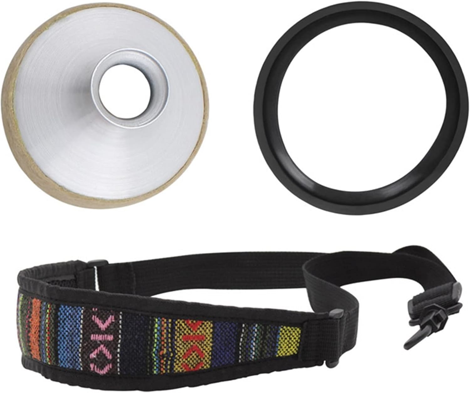 Saxophone Parts 1 Set Alto Saxophone Silencer Ring Saxophone Mute Saxophone Strap (Assorted Color)