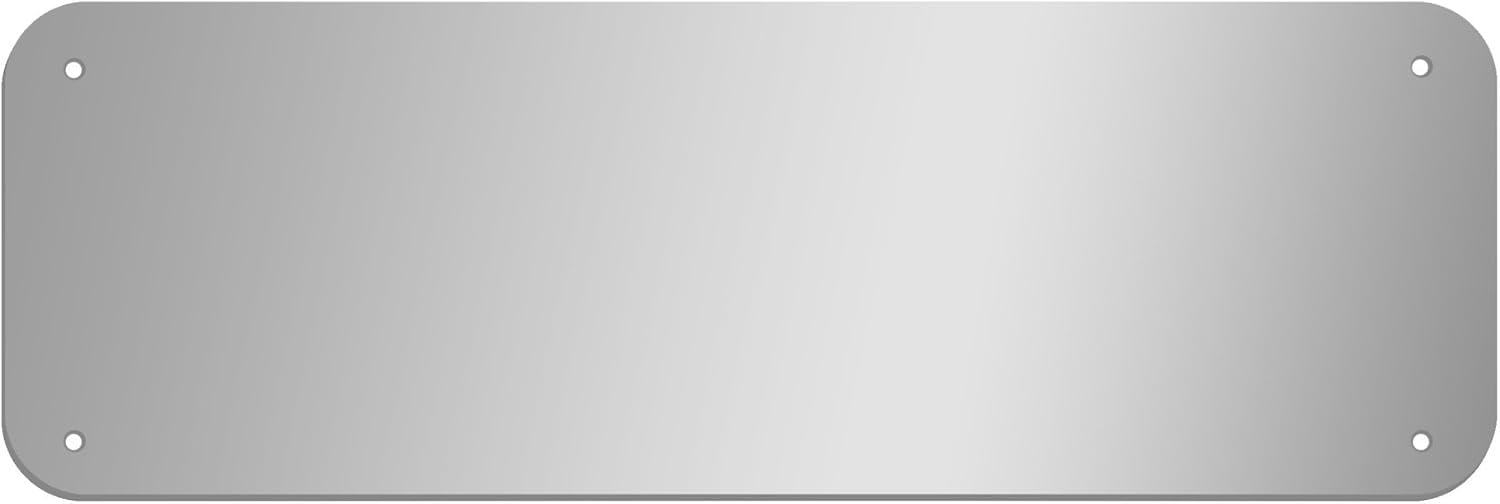 Glossy Gallery Rectangle Shatterproof Acrylic Safety Mirror with Rounded Corners and Screw Mount Set - 12in x 36in