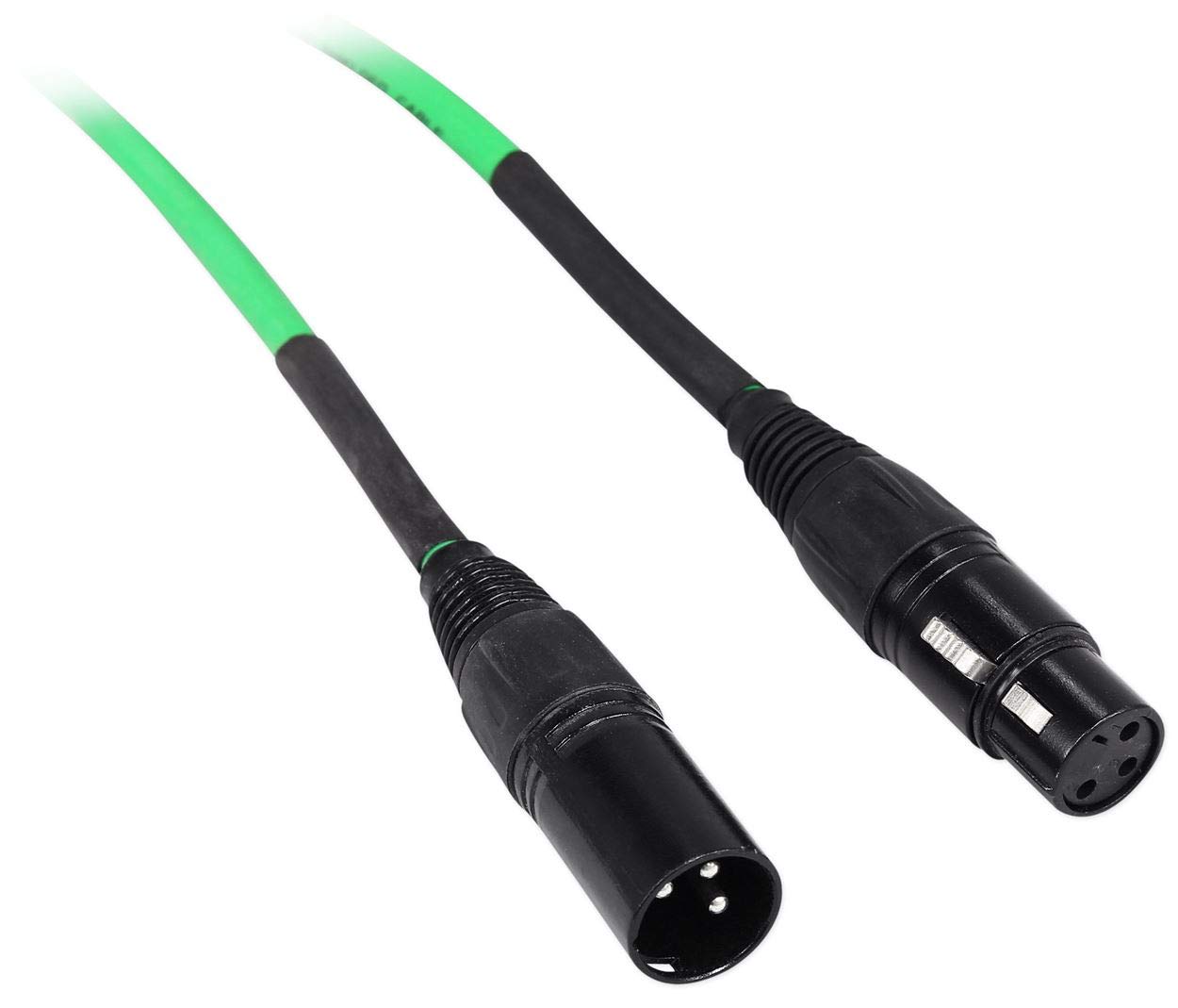 Rockville (8 RCXFM100P-G Green 100' Female to Male REAN XLR Mic/Speaker Cable