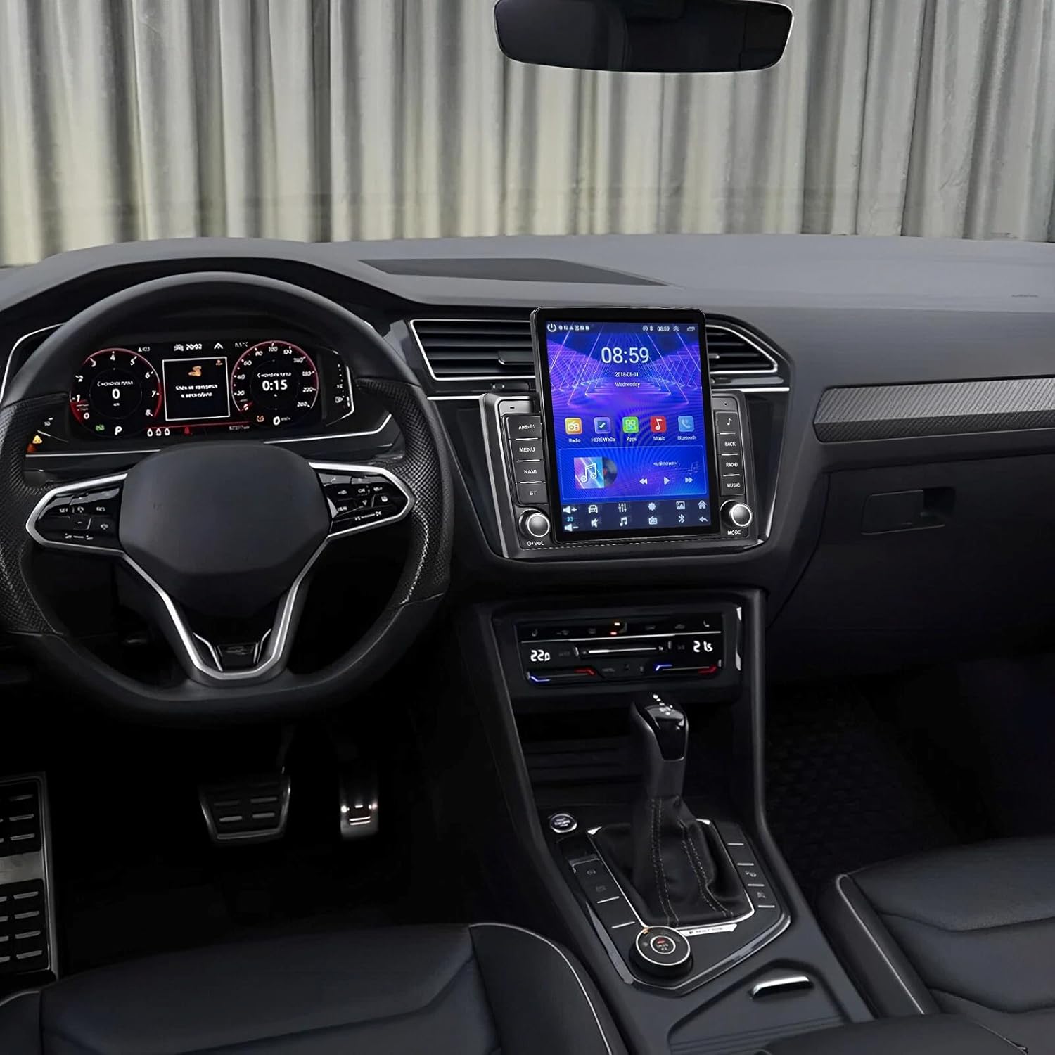 with Wireless Carplay Screen for Volkswagen Multivan 2008 4G+64G Car Radio Stereo with Wireless Carplay&Android Auto Support Bluetooth/Voice Control/GPS/WiFi/Backup Camera/SWC/FM, 9.7