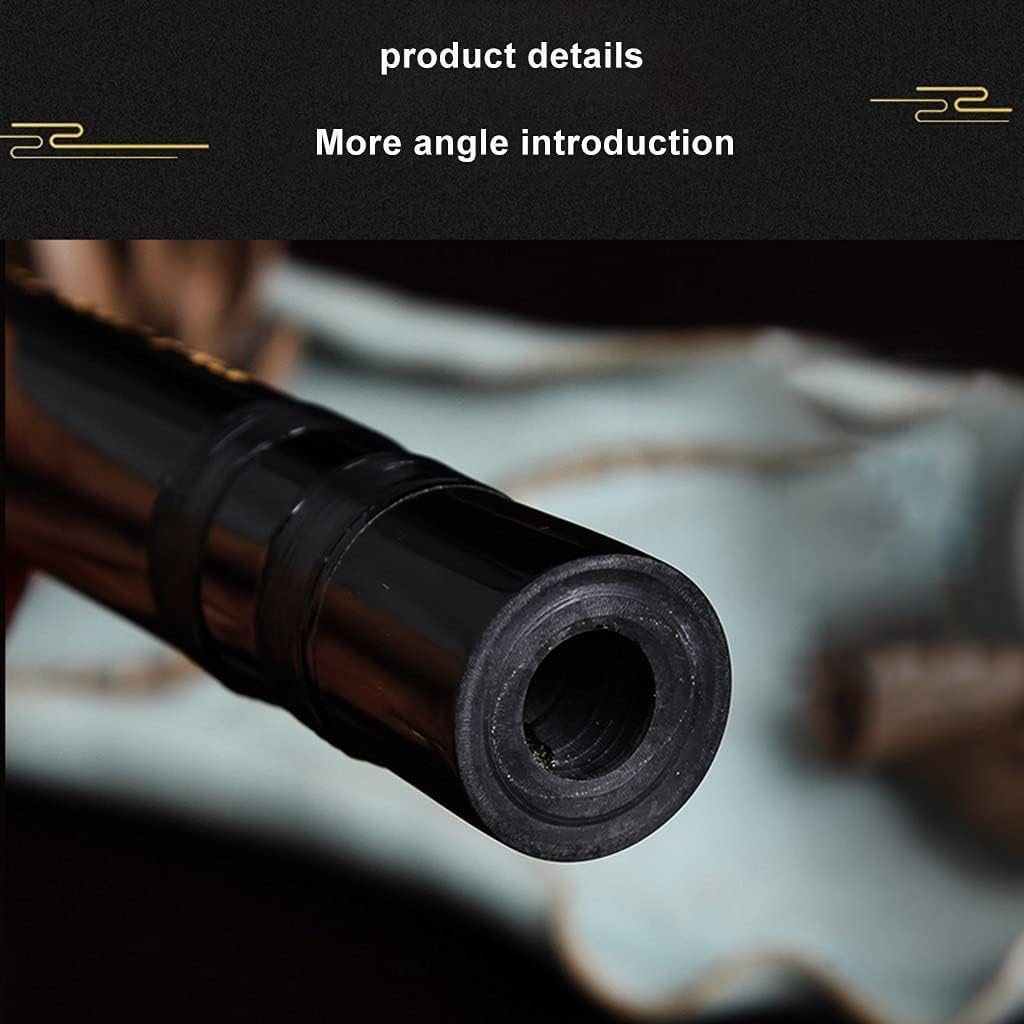 Traditional Chinese Musical Woodwind Instrument Bitter Bamboo Recorder Music Recorder Retro Instrument Traditional Soprano Three Piece Black (Black C)