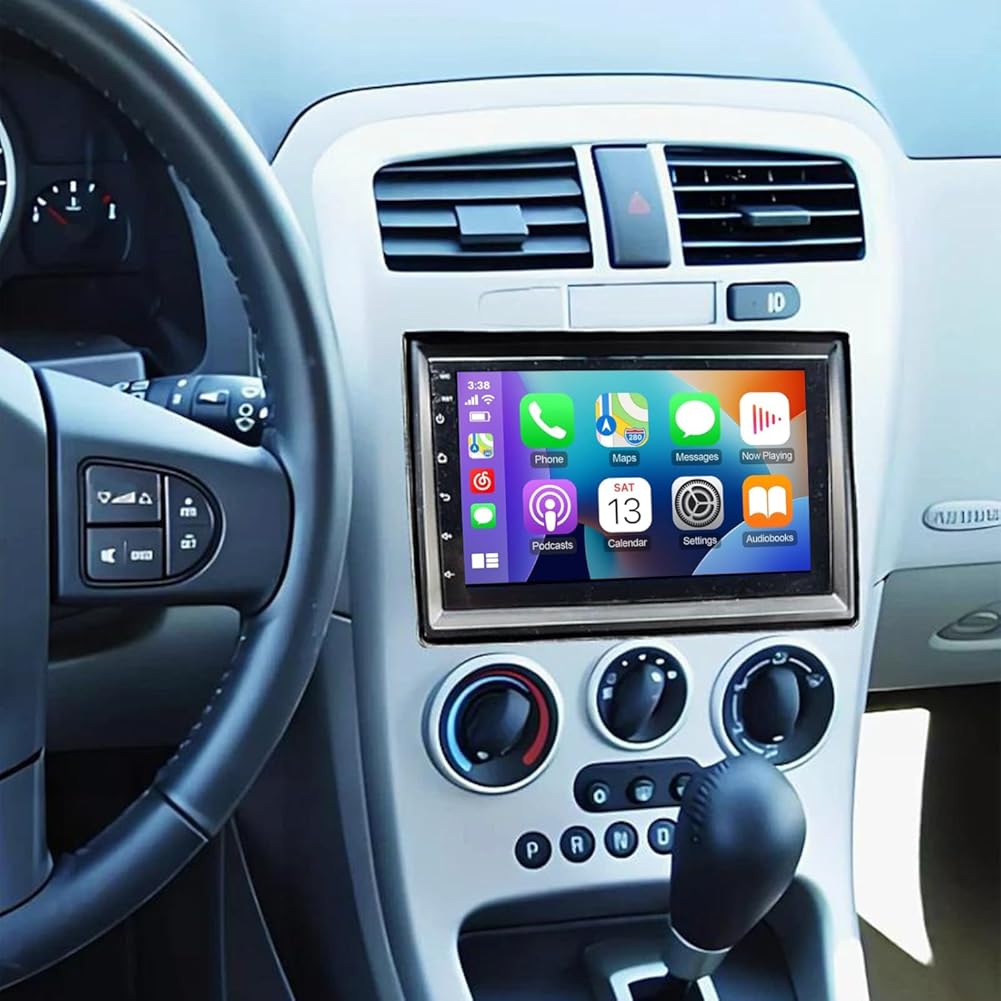 PHEZEN 7 inch Touchscreen Car Stereo Fit for Chevy Equinox 2005-2009, Android 13 Double Din Car Radio with Carplay & Android Auto in-Dash Navigation BT Mirror Link WiFi Backup Camera 2+32G