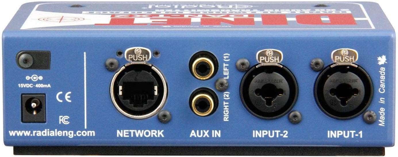 Radial DiNET DAN-TX2 2-Channel Dante Network Transmitter