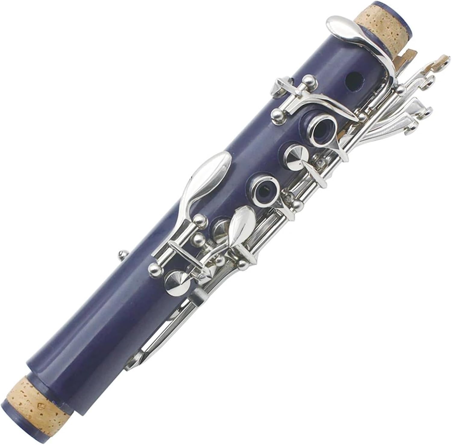 Clarinet Musical Instruments Dark Blue Bb Clarinet B Key Beginner Clarinet For School Orchestra Adults With Hard Shell Kit Stand Gloves(Set)