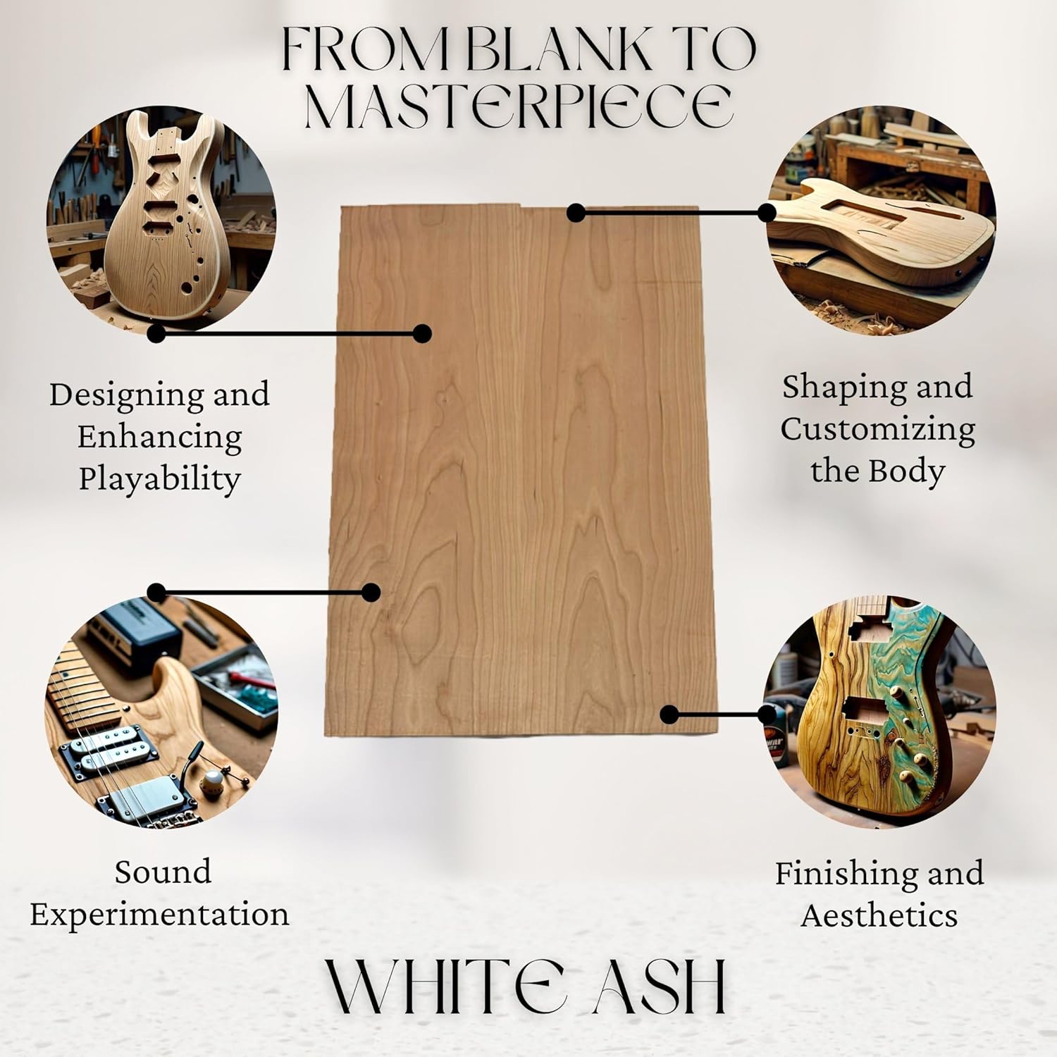 Exotic Wood Zone|American Black Cherry Expolrer Electric/Bass Guitar Luthier Tonewood Body Blank| 24