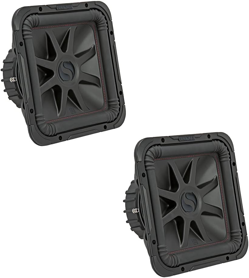Kicker L7S12 Car Audio Solo-Baric 12 Square L7 Dual 4 Ohm Subwoofer