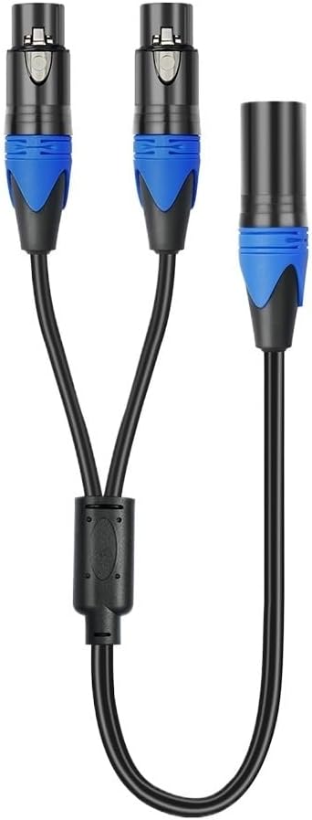 XLR Y Splitter Cable Female to 2 Male XLR Y Cable Microphone Splitter Cord(MFF)