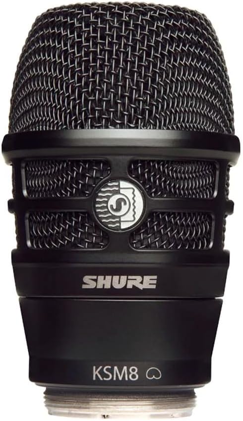 Shure KSM8 Dualdyne Dynamic Vocal Microphone – Dual-Diaphragm Cardioid Mic for Live Performance, Studio Recording & Broadcasting, Black