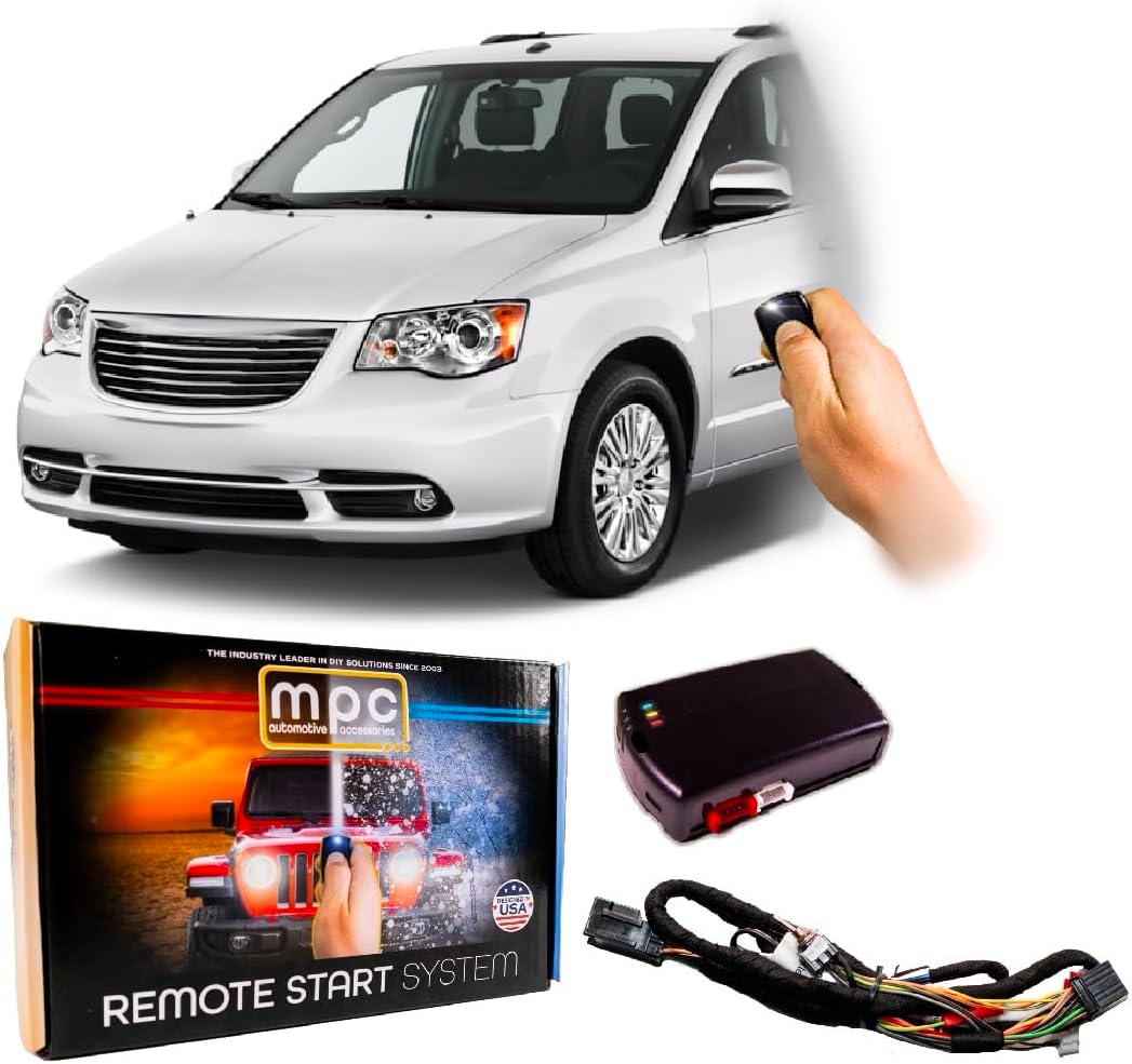 MPC Complete Factory Remote Activated Remote Start Compatible with 2008-2010 Chrysler Town & Country - Prewired - w/T-Harness