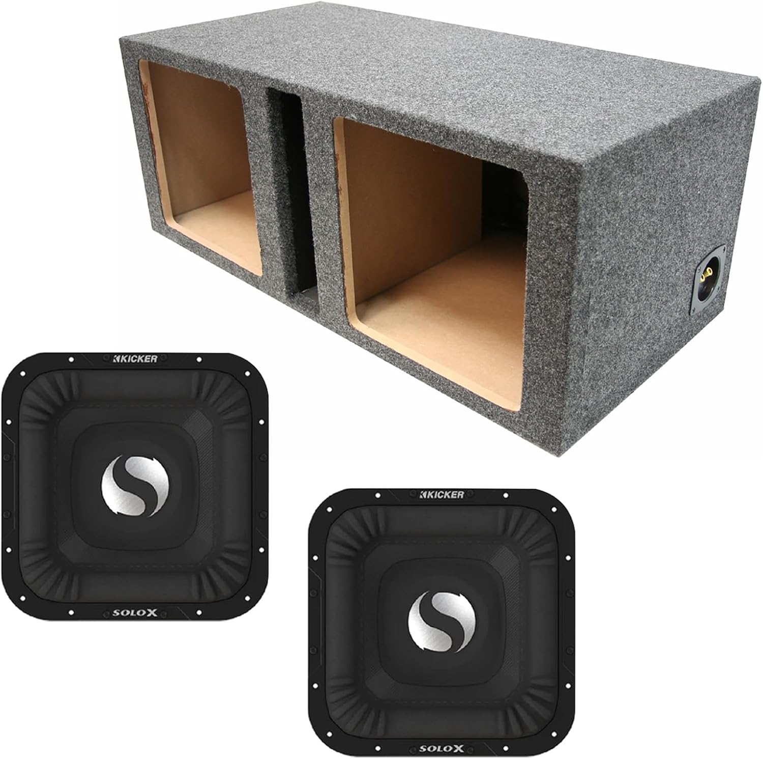 KICKER Harmony Audio fits Universal Square 49L7X151 Dual 15