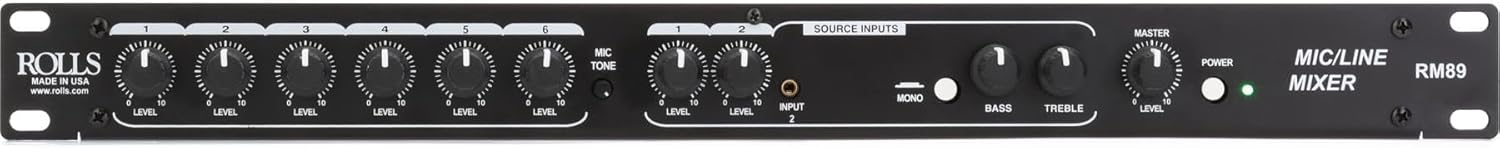 Rolls RM89 8-channel Mic/Line Mixer