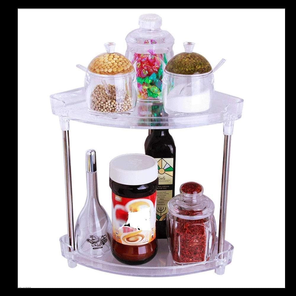 Drilling Bathroom Shelf Durable Aluminum Kitchen Storage Basket 2 Tiers Bathroom Corner Shelves Adhesive Shower Caddy for Shampoo(Size:Large)