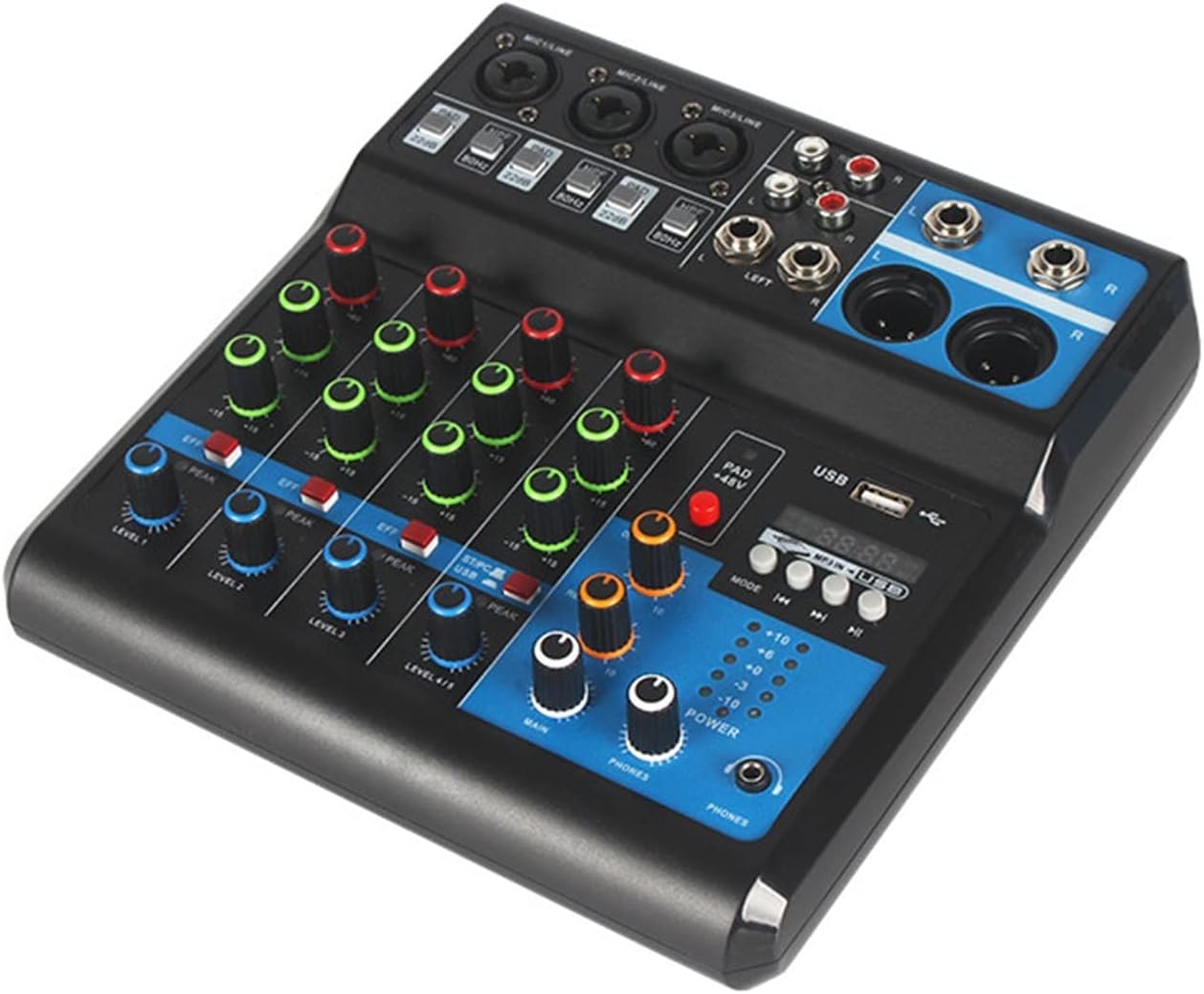 Audio Mixer, Computer Recording Sound Card Mixer Mixer Professional Professional Equipment Interface Processor Audio Quality