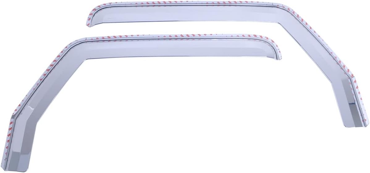 Putco Element Chrome Window Deflectors Fits 2020-2026 Jeep Gladiator/2018-2026 Jeep Wrangler JL - Set of 2 - in Channel Install