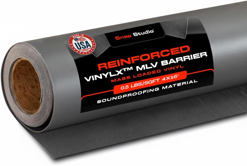 VinylX™ Reinforced Mass Loaded Vinyl (MLV) - Flexible, Heavy Duty Soundproof Barrier for Walls, Ceilings, Floors – ASTM Rated, USA Made – 0.5 lb/sq ft, 48