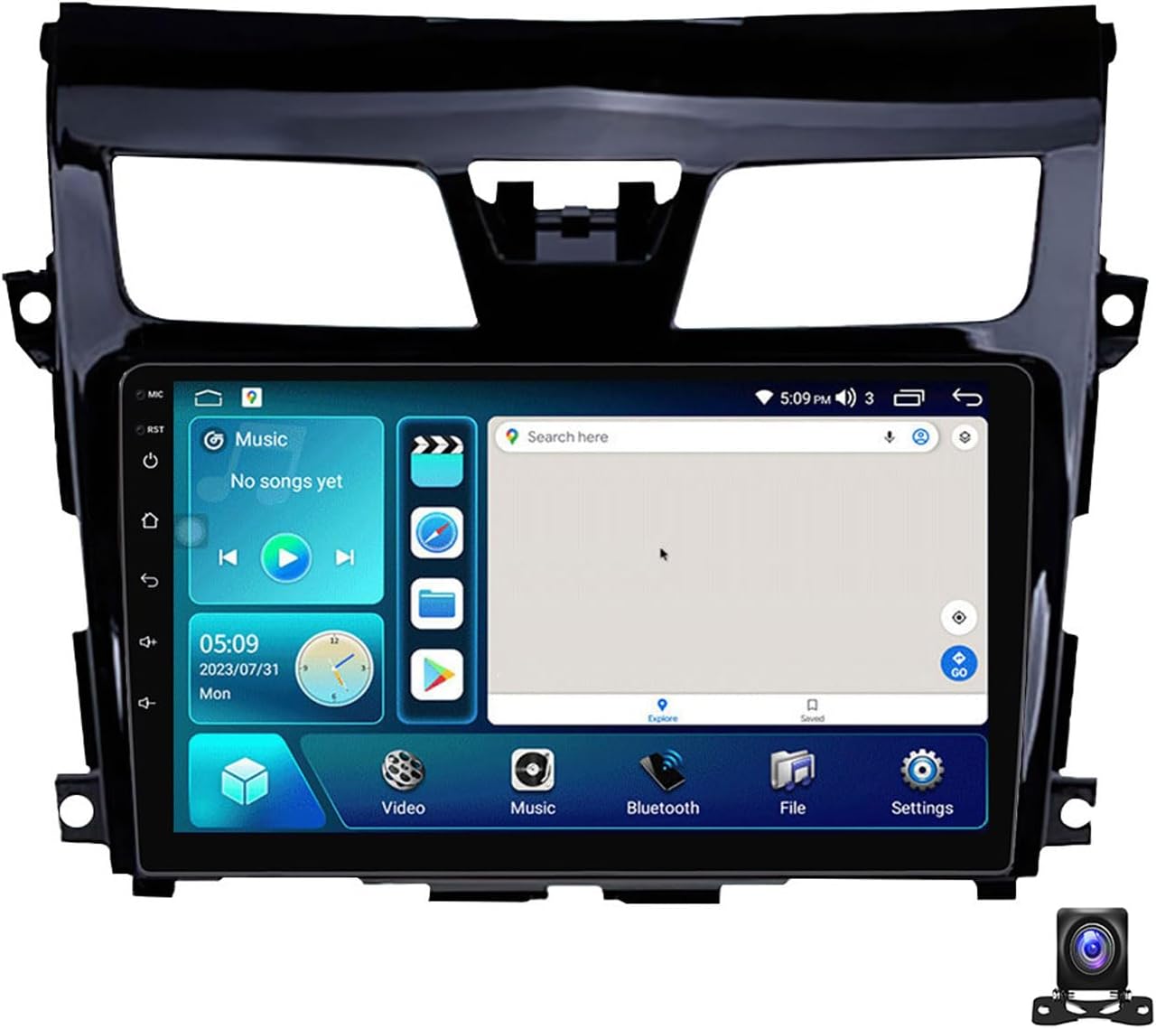 Android 12 Double Din Car Stereo 9 Inch Touch Screen Radio with GPS Navigation Bluetooth FM Radio Receiver for Nissan Teana 3 2013~2015 Support Carplay/Auto/DSP/RDS/USB