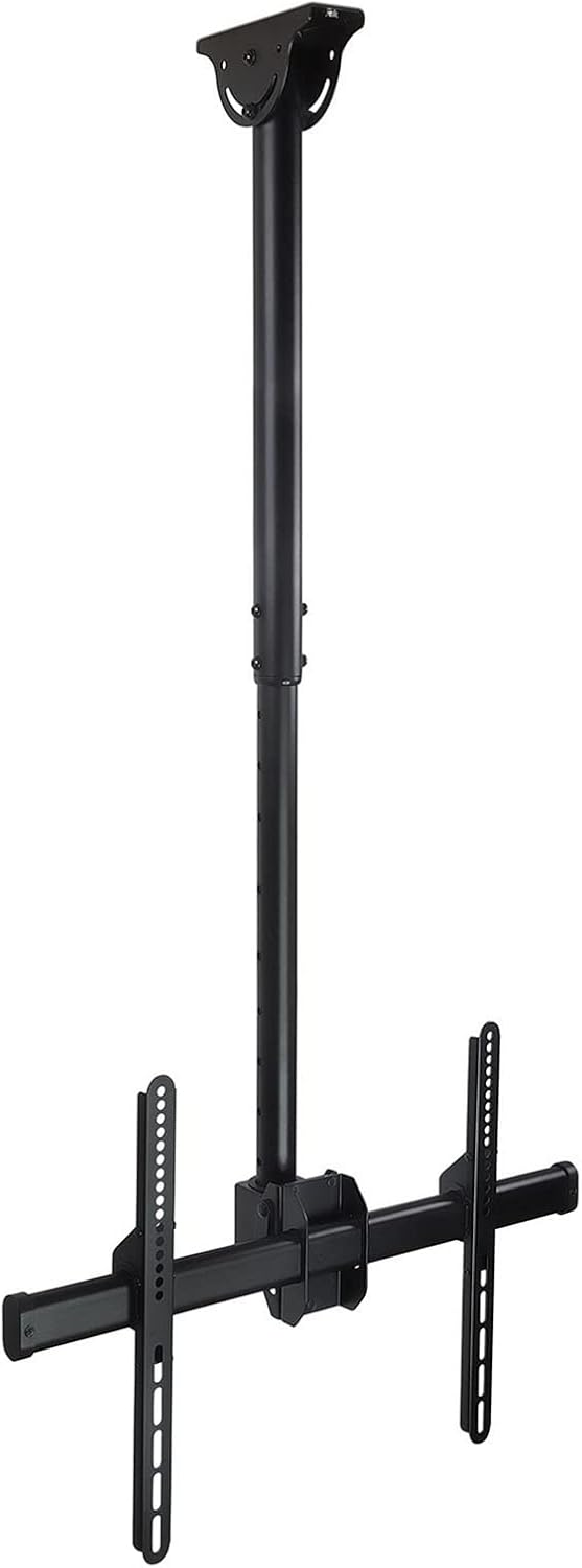 TV Ceiling Mount Bracket, Adjustable Height TV Wall Mount Bracket, Full Motion 360 Deg Rotation Tilting Swiveling, for Flat Panel LCD LED OLED Plasma TVs, Fits Up to 75 I