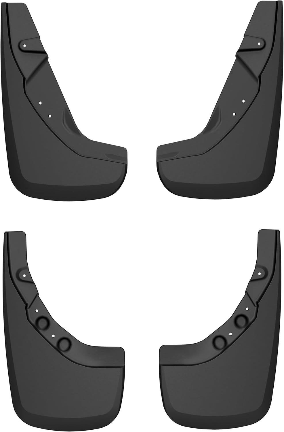 Husky Liners Custom Mud Guards | Fits 2024 Toyota Tacoma, Double Cab (Models w/Factory Fender Flares) | Front & Rear, 4-pc Black - 56956