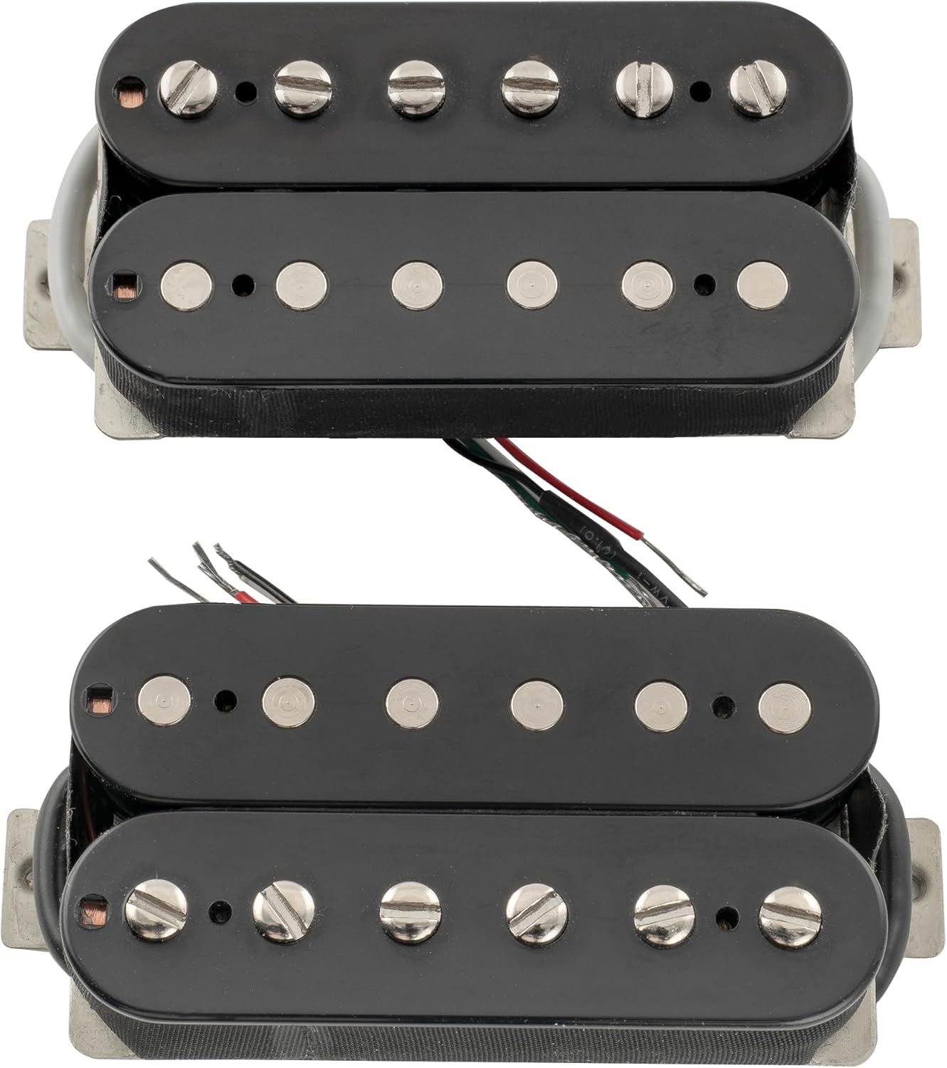 The Revival Pickups RPH1 Modern Classics Alnico 2 Uncovered Humbucker Neck Bridge Pickups Set for Electric Guitar, Black