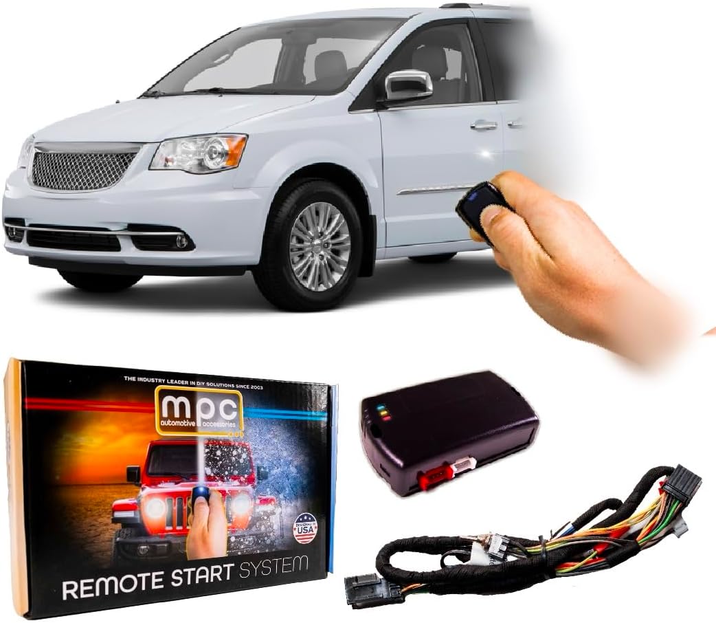 MPC Complete Remote Start Kit Compatible with Chrysler Town & Country 2011-2016 - Plug & Play - Uses OEM Remotes - Firmware Preloaded
