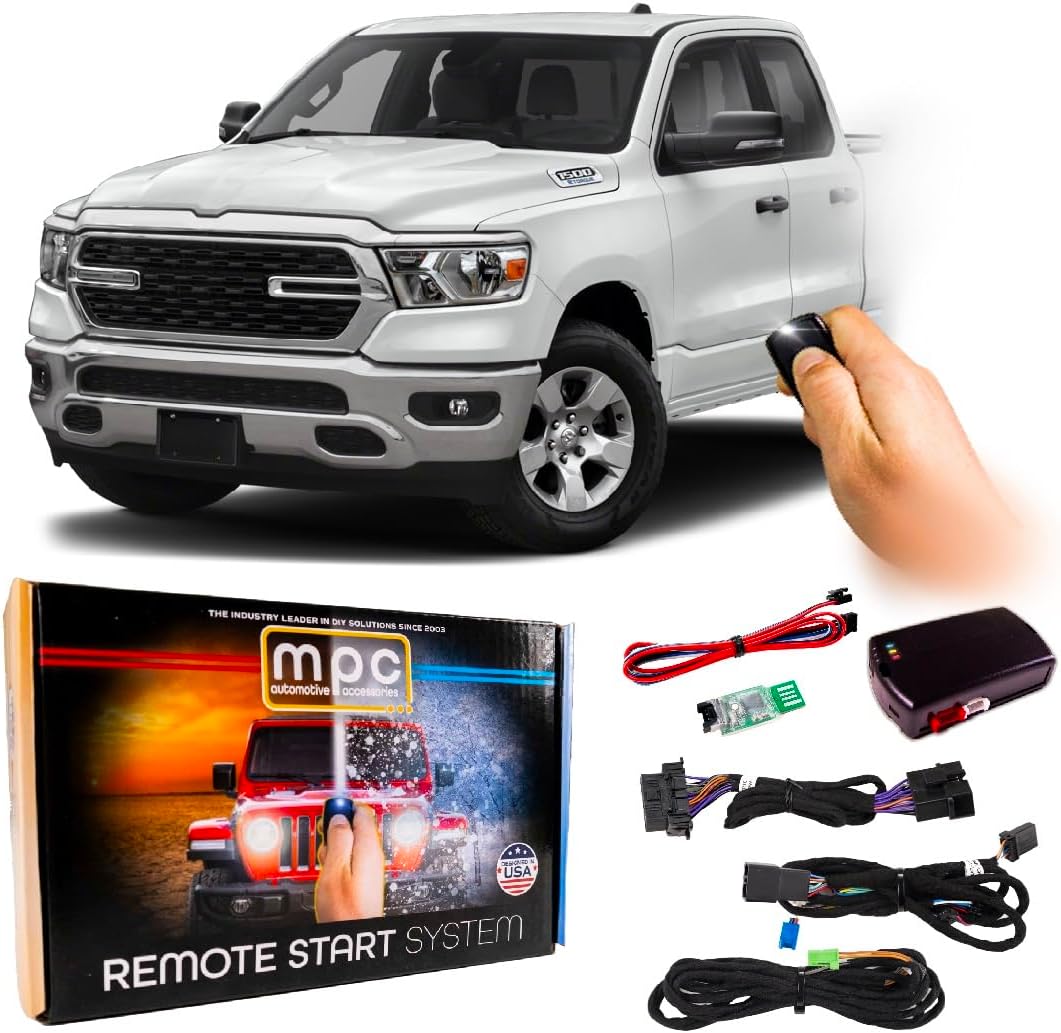 MPC Remote Start Kit Compatible with RAM 1500 2019-2024 || Plug and Play | Push Lock 3X to Start || USA Tech Support