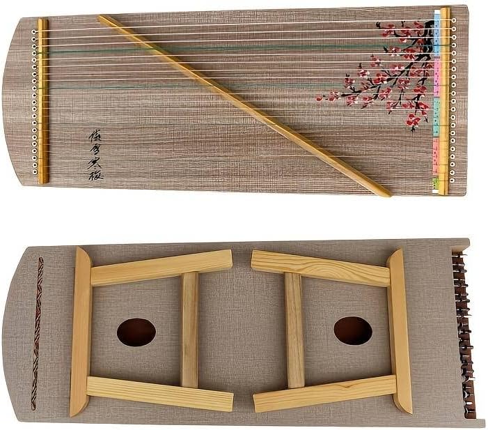 LANDTOM Paulownia Guzheng Mini Finger Trainer With Accessories, 21 Strings, Suitable For Beginners, Adults, Children (A)
