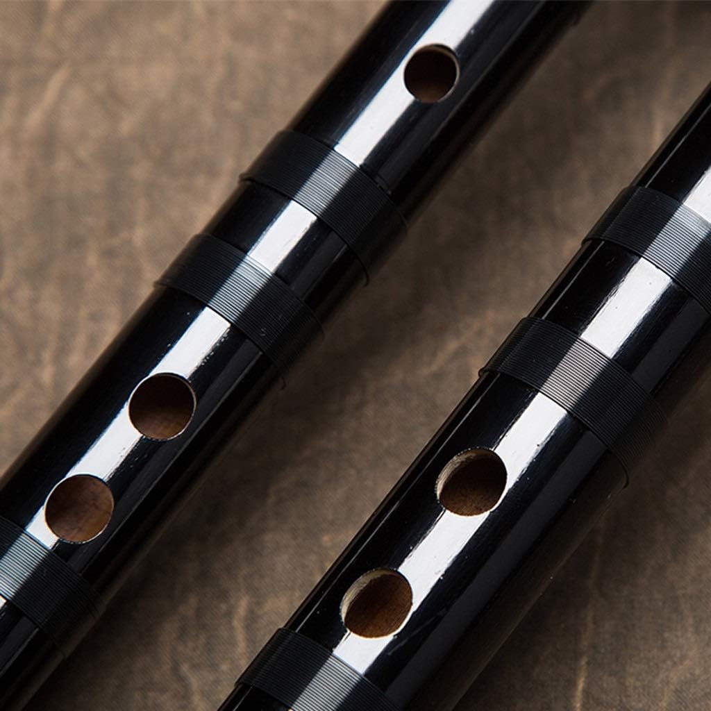 Flute C D E F G Key Bamboo Flute Chinese Traditional Musical Instrument Black Vertical Woodwind Instrument C Flute Musical Instrument (Size : C Tone)
